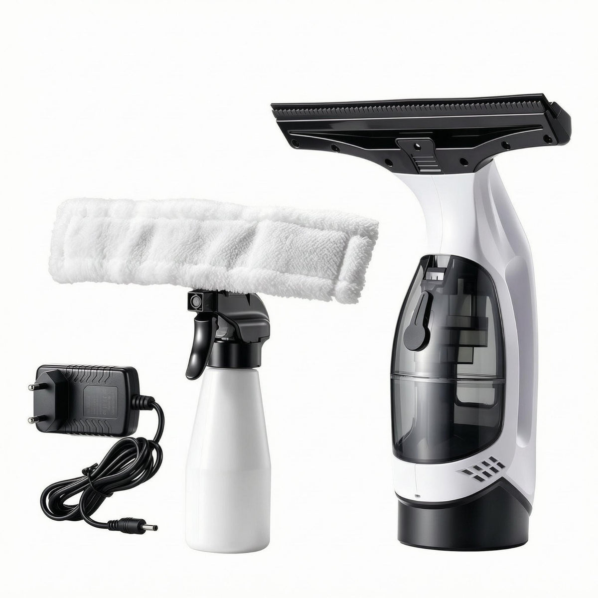 Electric Glass Cleaner Pistol Grip Handheld Glass Cleaner Spray Bottle Set Transparent Tank Cleaning Tool Wide Head