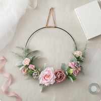 Floral Wreath Ready to Hang Artificial Flower Wreath Indoor Outdoor Use