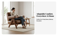 Single-Person Relaxation Seat Rustic Simplicity Aesthetic V-Leg Cane Chair Adaptable Design Sturdy Construction for Living Room