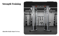 Multi-Station Gym Commercial Grade Double Adjustable Pulley Machine Heavy-Duty Construction Double Pulley Workout Station for Fitness Enthusiasts
