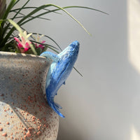 Resin Marine Mammal Sculpture Realistic Details Flowerpot Hugger Indoor Outdoor