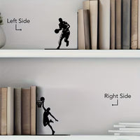 Metal Bookend for Desk Organization with Sports Designs