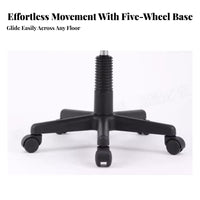 Armless Low-Back Task Chair Ergonomic Desk Seat Easy Assembly for Teenagers