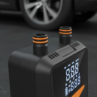 Portable Air Compressors Auto Shut-Off Re-Energizable Inflator Deflator Pump 12V Vehicle Power Source Digital Electric Air Pump for Watersports, Beach