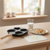 Four-Cavity Frying Pan Speckled Shape E-G Pan Easy to Clean