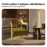 Upholstered Wood Frame Armchair firm support Foam Padding for Homeowners, Adults