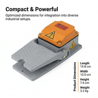 Industrial Momentary Foot Pedal Switch, CE Certified Heavy Duty Aluminum Foot Pe #variant:LF-30