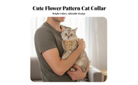 Floral Cat Soft Material Floral Print Cat Removable Accessories for Cats, Kittens, Daily Wear, Holidays, Parties