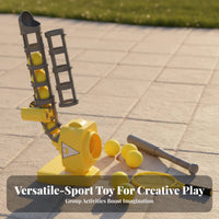 Parent-Child Interaction 2-in-1 Tennis Baseball Toy Great Gift 2 in 1 Baseball Tennis Pitcher for Toddlers, Parents, Outdoor, Backyard, Park