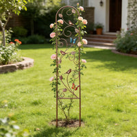 Garden Trellis with Bird Motifs Rust-Resistant for Courtyard