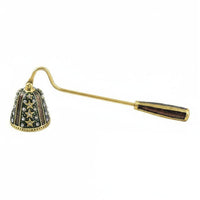 Mediterranean Design Jeweled Candle Snuffer Gemstone Inlaid Jeweled Candle Candle Putter-Outer Handmade Decorative Bell Snuffer Enamel Finish for Wedding