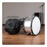 Oxford Cloth Snare Drum Bag Multi-Size Padded Drum Carrying Case with Shoulder Strap Musical Instrument Accessory External Pocket for Drummers, Musicians, Gigs, Rehearsal, Storage, Travel