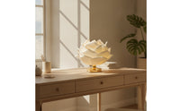 Decorative Lotus Flower Lamp Sculptural Flower Lamp Warm Accent Light Elegant for Bedside, Living Room, Reading Nook