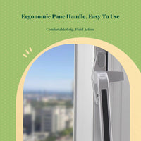 Aluminum Alloy pane Handle, Casement pane Handle, Rotating Crank, Universal Replacement, effortless function, Easy Installation