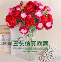 Artificial Peony Bouquet with Velvet Finish