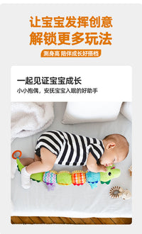 Sozzy新生儿身高尺毛绒音乐玩偶宝宝安抚摇铃0岁婴儿益智玩具量尺