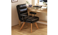 High-Back Swivel Chair with Armrests Padded Swivel Chair Leather Modern for Distant Workers, Students, Study, Bedroom