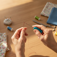 Automatic Needle Threader for Elderly, Universal Quick Threading Tool for Sewing Machines and Hand Sewing
