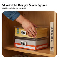 Stackable letter-size Paper Drawer Transparent Desktop Organizer sturdy for Study Room