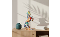 Horse Figurine Graffiti Horse Statue Rearing for Bookshelf