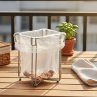 Countertop Trash Bag Stand Rustproof Kitchen Wire Frame Trash Holder for Camping