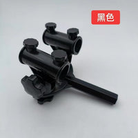 塑料双炮台钓箱钓椅万向炮台支架两用双头架杆可调节角度双杆支架