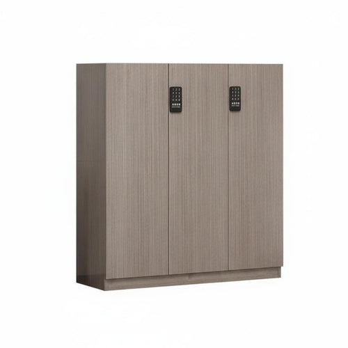Shoe Cabinet Entryway Shoe Storage Freestanding Shoe Organizer Large Capacity Shoe Rack with Digital Lock Sturdy Wood Modern Design Suitable for Shared Hallways Apartments Home Use