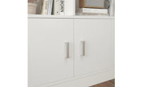 Tall Storage Cabinet with Doors Sturdy Duty Floor Standing Storage Organizer Multi-Tier Display Shelf Stable Design Household