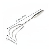 Stainless Steel Clam Rake Sharp Tines Digging Tool Easy to Clean Beachcombing Hand Rake for Beachcombers, Seaside
