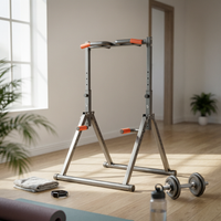 Residential Workout Station Stabilizer Rods Pull up Parallel Grip Station Foam-Padded Grip Workout Rack