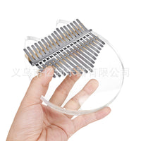 一件代发17音水晶EVA琴盒拇指琴加厚透明亚克力卡林巴拇指琴批发