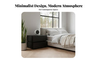 2-Drawer End Table Minimalist design Nightstand long-lasting Construction for Entryway