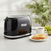 2-Slice Toaster with Wide Slots Removable 2-Slice Toaster with Crumb Tray Appliance Compact Electric for Busy Households