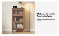 3-Door Low Cabinet Multi-Functional Storage Unit Multipurpose Adaptable Design for Interior Decor Lovers, Homeowners