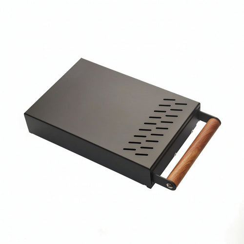 Coffee Grounds Espresso Grounds Drawer with Wooden Handle Minimalist Espresso Compact Container for Cafes