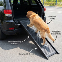 Dog Ramp for Large with Foldable Portable Design, Non-Slip Pet for Car Boot and Bed Access, Lightweight for