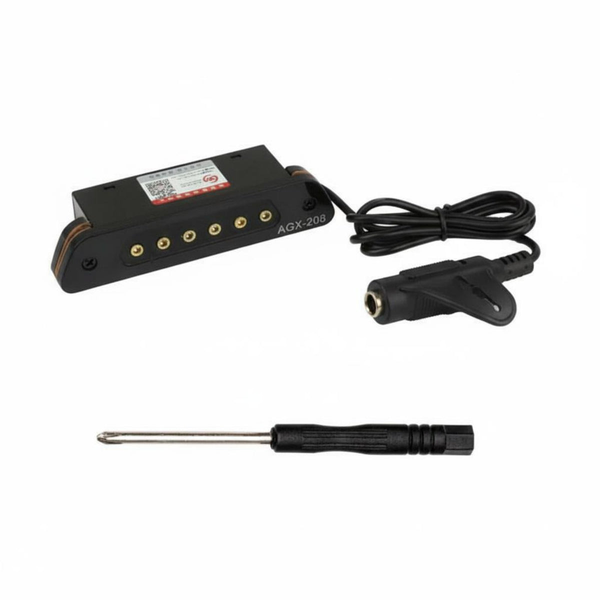 Easy to Install Acoustic Guitar Soundhole Pickup High Sensitivity No-Drill Guitar Pickup Noise Reducing Musical Instrument Accessory Twin-Coil Design for Guitarists