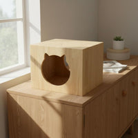 DIY Feline Climbing Structure Component Solid Wood Construction Wooden Feline Climbing Structure Perch and Sturdy for Catteries