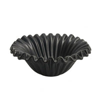 Ceramic Fruit Bowl Fluted Bowl with Wavy Rims Large for Tabletop