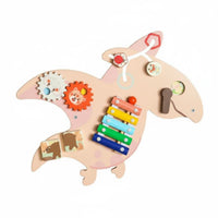 Develops Fine Movement Skills Wall Mounted Activity Center Sturdy Wood Construction Wooden Sensory Wall Panel Polished Edges Educational Busy Board Encourages Independent Play for Kindergarten