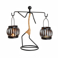 Metal Candle Holder Creative Design Table Centerpiece Candlestick Vintage