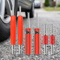 6 Pieces Tire  Core Removal Tool Metal Tire  Core Remover Slotted for Mechanics, Home Mechanics, Garage, Workshop, Roadside Emergency