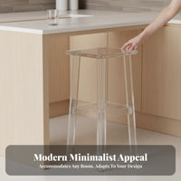 Clear Acrylic Stool Minimalist Design Transparent Stool Easy to Clean