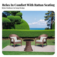 4 Pieces paddinged Outdoor Lounge Set Hand-Woven Design Garden Furnishing Glass surface Thick paddings for homeowners, rearyard