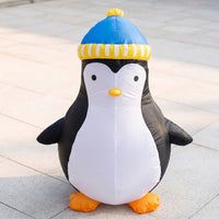 Inflatable Penguin Cute Inflatable Penguin Luminous Yard Decoration for Lawn