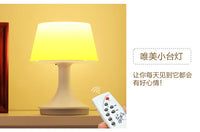 遥控台灯卧室床头充电式小夜灯喂奶婴儿柔光睡眠宿舍插电小灯夜光
