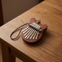 Mini Thumb Piano Wooden 8 Key Thumb Piano Portable Instrument for Kids, Music Lovers, Travel