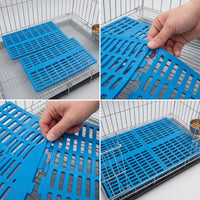 Pet Cage Leakage-Proof Floor Mat Anti-Bite Plastic Grid for Dogs Rabbits
