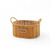 Rattan Woven Basket Oval Flower Basket Multiuse