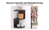 Tiered Fan-Shaped Shelf Multi-Tier Design Wall-Mounted Rack Easy to Install
